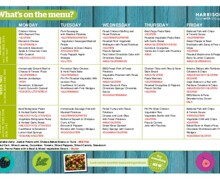 Barton junior school menu