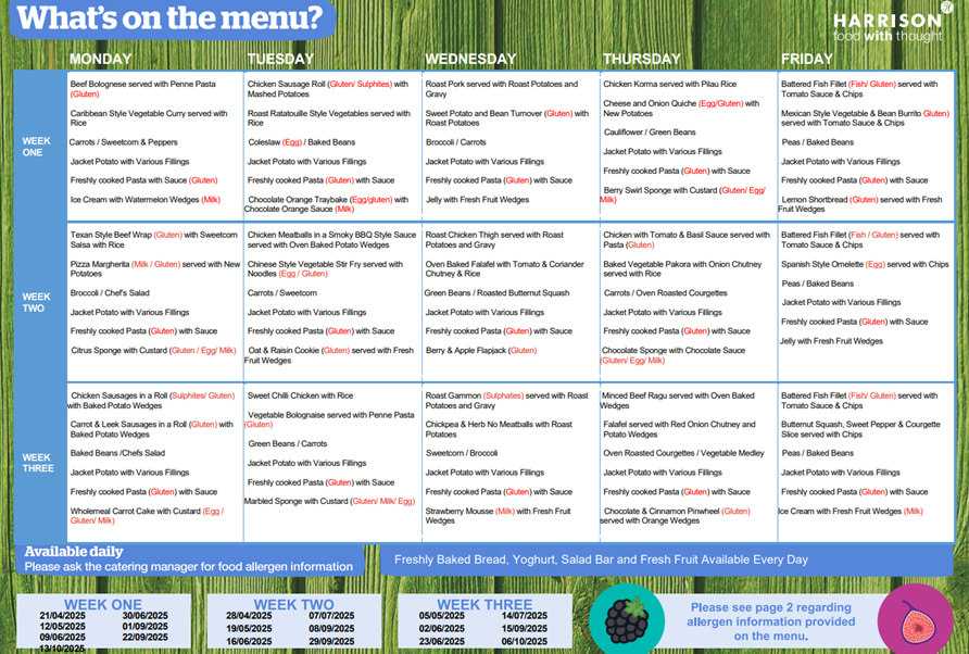 Summer Menu
