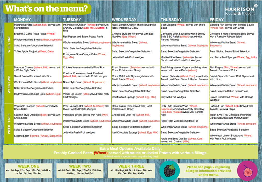 Autumn Menu 2025