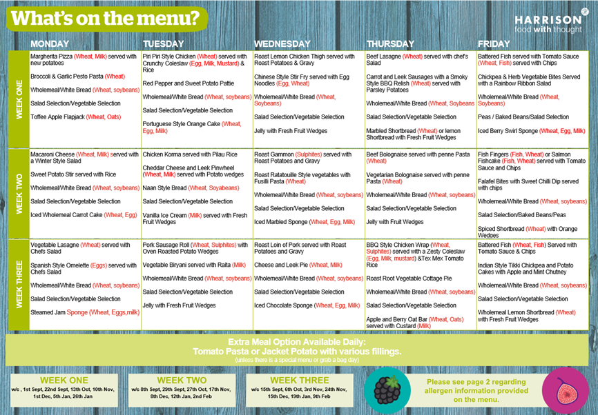 Autumn Menu